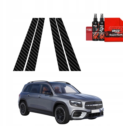 Изображение GrizzGlass Folia karbonowa na supki GrizzGlass BodyShield do Mercedes GLB 200 (2023-2026) [4w1]