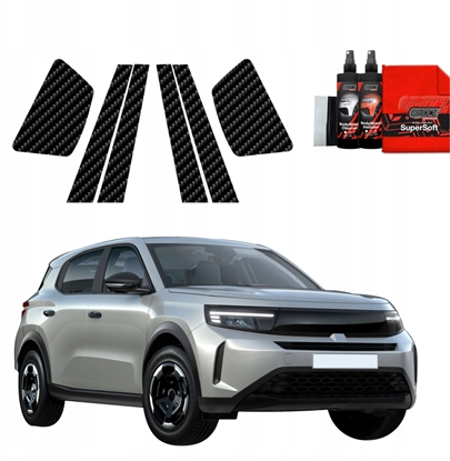 Изображение GrizzGlass Folia karbonowa na supki GrizzGlass BodyShield do Opel Frontera (2024-2025) [6w1]