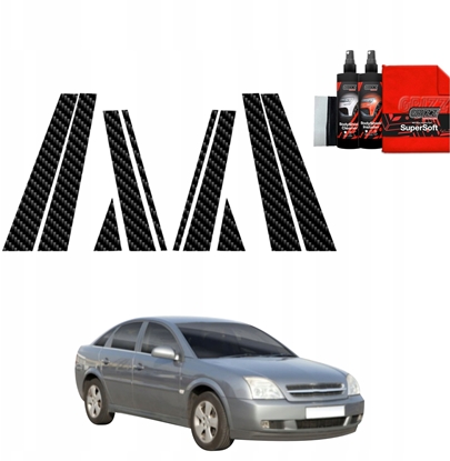 Изображение GrizzGlass Folia karbonowa na supki GrizzGlass BodyShield do Opel Vectra C Liftback (2002-2005) [10w1]