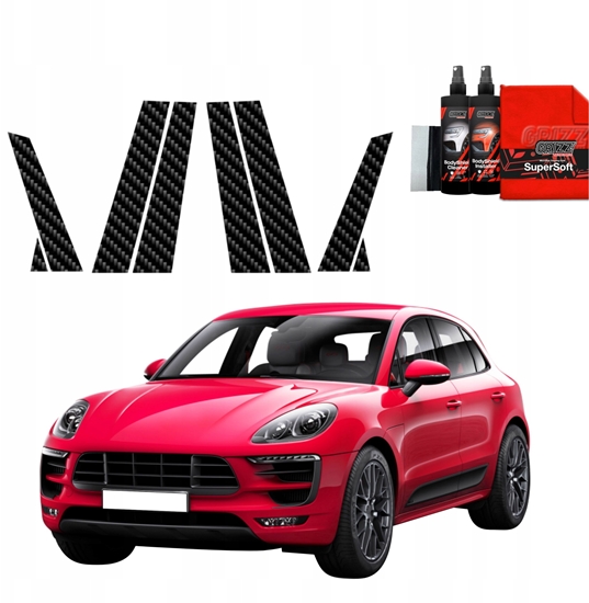Изображение GrizzGlass Folia karbonowa na supki GrizzGlass BodyShield do Porsche Macan GTS (2021-2024) [8w1]
