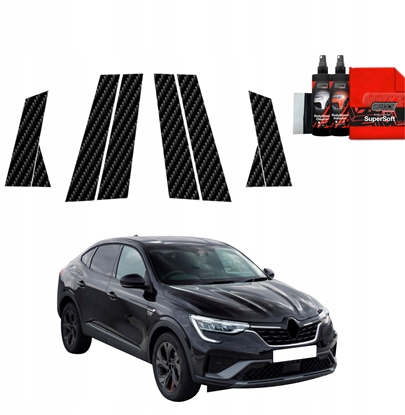 Изображение GrizzGlass Folia karbonowa na supki GrizzGlass BodyShield do Renault Arkana (2022-2025) [8w1]