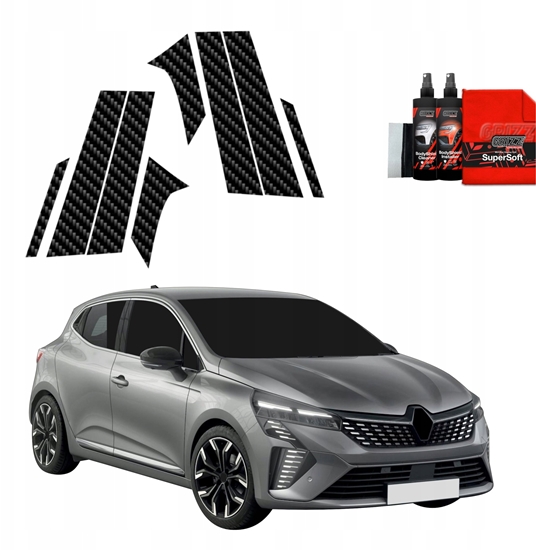 Изображение GrizzGlass Folia karbonowa na supki GrizzGlass BodyShield do Renault Clio (2020-2024) [8w1]