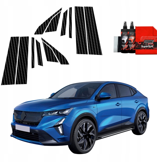 Изображение GrizzGlass Folia karbonowa na supki GrizzGlass BodyShield do Renault Rafale (2024-2025) [10w1]
