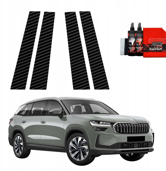 Изображение GrizzGlass Folia karbonowa na supki GrizzGlass BodyShield do Skoda Kodiaq 2 (2024-2025) [4w1]