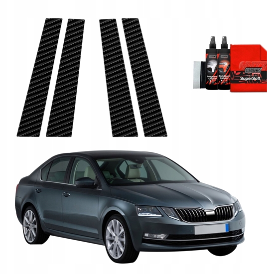 Изображение GrizzGlass Folia karbonowa na supki GrizzGlass BodyShield do Skoda Octavia 3 (2017-2020) [4w1]