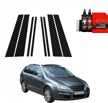 Изображение GrizzGlass Folia karbonowa na supki GrizzGlass BodyShield do Volkswagen Golf 5 Variant (2003-2009) [8w1]