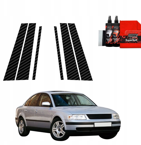 Изображение GrizzGlass Folia karbonowa na supki GrizzGlass BodyShield do Volkswagen Passat B5 Sedan (1996-2000) [6w1]