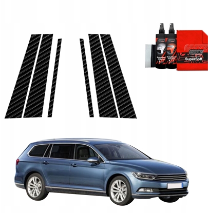 Изображение GrizzGlass Folia karbonowa na supki GrizzGlass BodyShield do Volkswagen Passat B8 Kombi (2014-2022) [4w1]