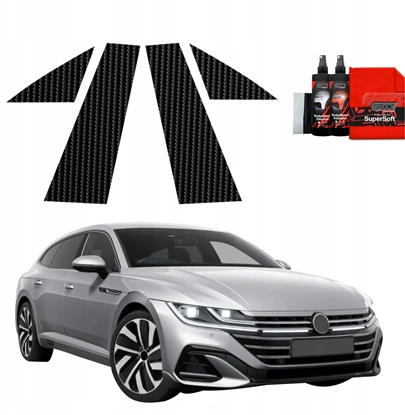 Изображение GrizzGlass Folia karbonowa na supki GrizzGlass BodyShield do Volkswagen VW Arteon (2024-2025) [4w1]