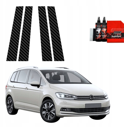 Изображение GrizzGlass Folia karbonowa na supki GrizzGlass BodyShield do Volkswagen VW Touran (2024-2025) [4w1]