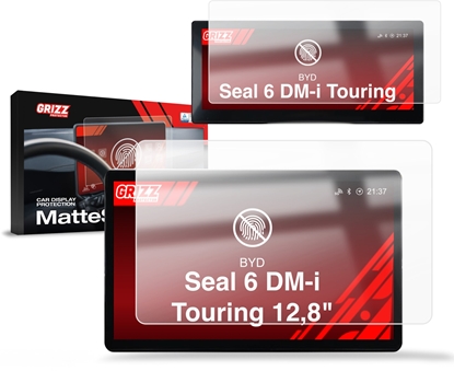 Attēls no GrizzGlass Folia matowa GrizzGlass CarDisplay Protection do BYD Seal 6 DM-i Touring 12,8" (2025-2026) [2w1]