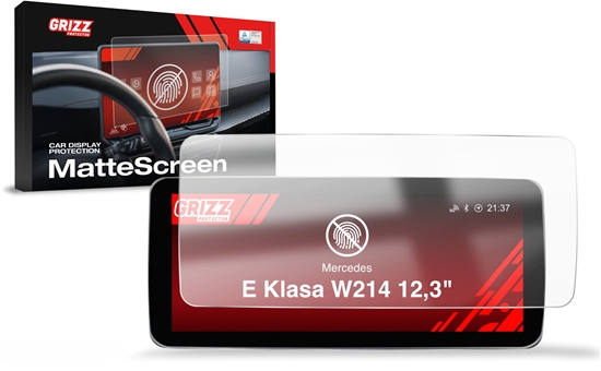 Изображение GrizzGlass Folia matowa GrizzGlass CarDisplay Protection do Mercedes E Klasa W214 Widescreen Virtual Cockpit (2023-2025)