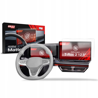 Изображение GrizzGlass Folia matowa GrizzGlass CarDisplay Protection do Volkswagen T-Roc 2 12,9" (2025-2026) [2w1]