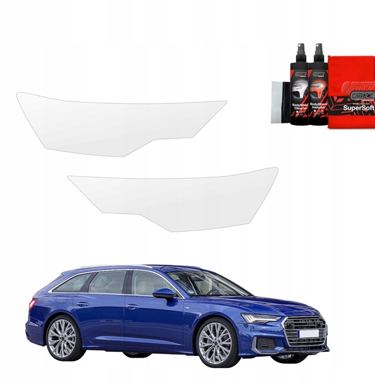 Picture of GrizzGlass Folia ochronna na lampy GrizzGlass BodyShield do Audi A6 C8 Kombi (2018-2023) [2w1]
