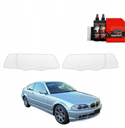 Attēls no GrizzGlass Folia ochronna na lampy GrizzGlass BodyShield do BMW 3 E46 Coupe Pre-LCI (1999-2002) [4w1]
