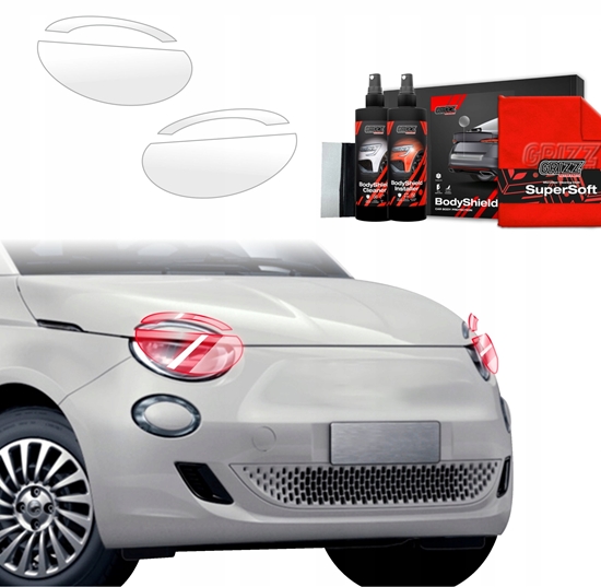 Picture of GrizzGlass Folia ochronna na lampy GrizzGlass BodyShield do Fiat 500 (2016-2025) [4w1]