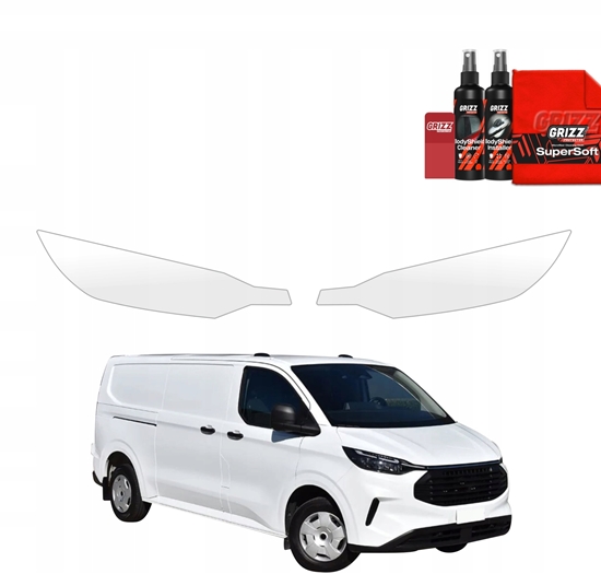 Изображение GrizzGlass Folia ochronna na lampy GrizzGlass BodyShield do Ford Custom (2023-2026) [2w1]