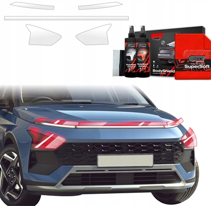 Attēls no GrizzGlass Folia ochronna na lampy GrizzGlass BodyShield do Hyundai Bayon (2024-2025) [5w1]