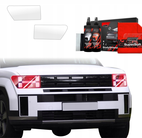 Изображение GrizzGlass Folia ochronna na lampy GrizzGlass BodyShield do Hyundai Santa Fe (2023-2025) [2w1]