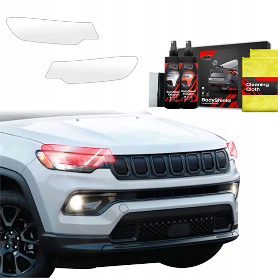 Picture of GrizzGlass Folia ochronna na lampy GrizzGlass BodyShield do Jeep Compass (2020-2024) [2w1]
