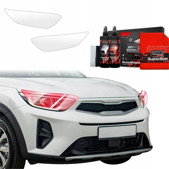 Изображение GrizzGlass Folia ochronna na lampy GrizzGlass BodyShield do Kia Stonic (2020-2025) [2w1]