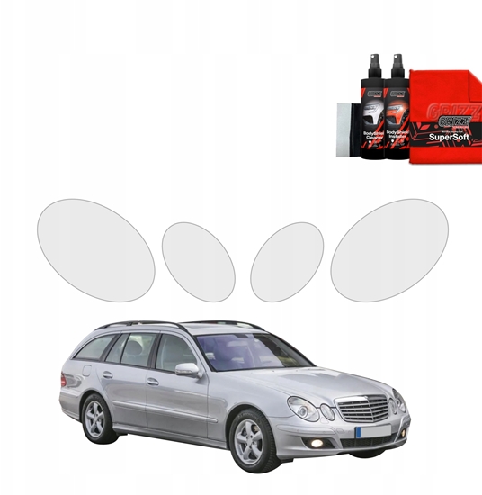 Изображение GrizzGlass Folia ochronna na lampy GrizzGlass BodyShield do Mercedes Benz E Klasa S211 Kombi (2002-2009) [4w1]