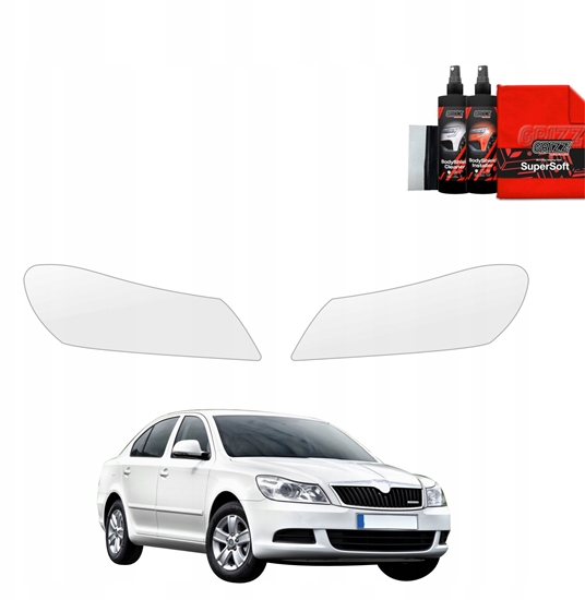 Изображение GrizzGlass Folia ochronna na lampy GrizzGlass BodyShield do Skoda Octavia 2 Sedan Facelifting (2008-2013) [2w1]