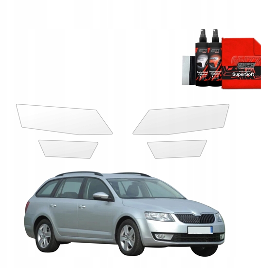 Изображение GrizzGlass Folia ochronna na lampy GrizzGlass BodyShield do Skoda Octavia 3 Kombi 5D (2017-2020) [4w1]