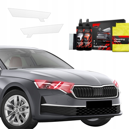 Attēls no GrizzGlass Folia ochronna na lampy GrizzGlass BodyShield do Skoda Octavia 4 Hatchback Facelifting (2024-2025) [2w1]