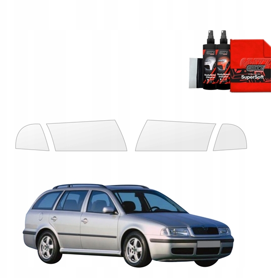 Изображение GrizzGlass Folia ochronna na lampy GrizzGlass BodyShield do Skoda Octavia Kombi (1996-2010) [4w1]