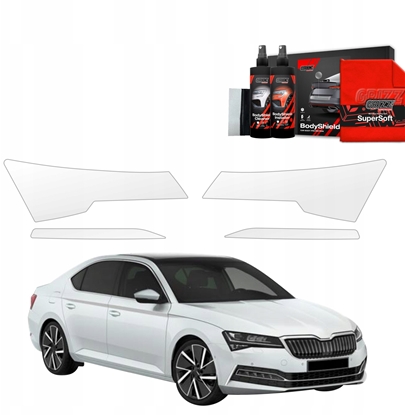 Attēls no GrizzGlass Folia ochronna na lampy GrizzGlass BodyShield do Skoda Superb 3 Liftback (2019-2023) [4w1]