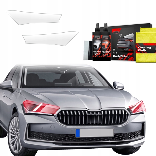 Изображение GrizzGlass Folia ochronna na lampy GrizzGlass BodyShield do Skoda Superb 4 Combi (2024-2025) [2w1]