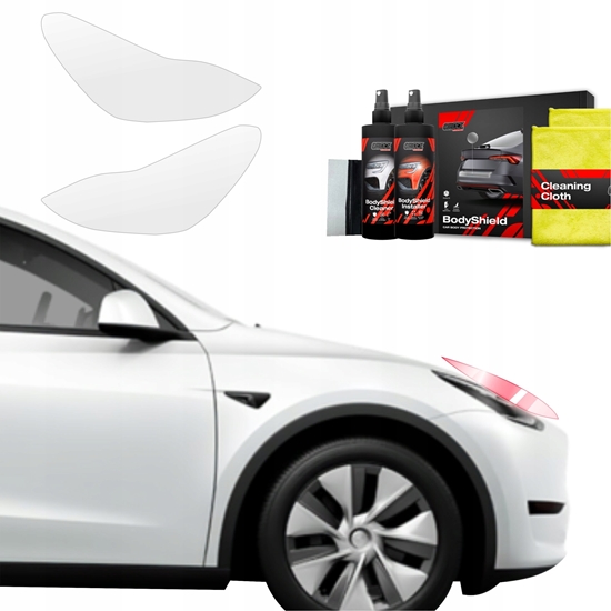 Изображение GrizzGlass Folia ochronna na lampy GrizzGlass BodyShield do Tesla Model Y (2020-2024) [2w1]