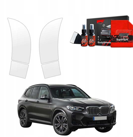 Picture of GrizzGlass Folia ochronna na nadkola GrizzGlass BodyShield do BMW X3 (2021-2024) [4w1]