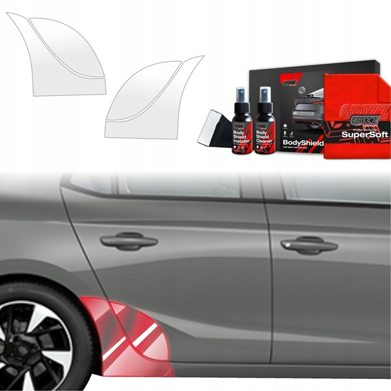 Изображение GrizzGlass Folia ochronna na nadkola GrizzGlass BodyShield do Opel Corsa (2023-2025) [4w1]
