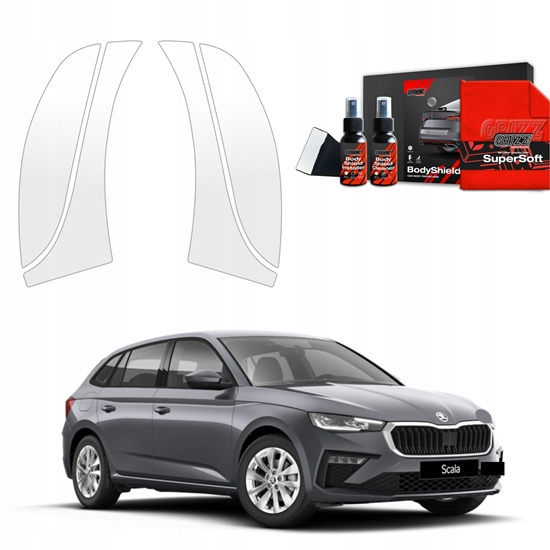 Picture of GrizzGlass Folia ochronna na nadkola GrizzGlass BodyShield do Skoda Scala (2023-2025) [4w1]