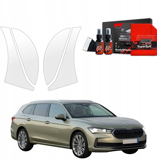 Изображение GrizzGlass Folia ochronna na nadkola GrizzGlass BodyShield do Skoda Superb 4 Combi (2024-2025) [4w1]