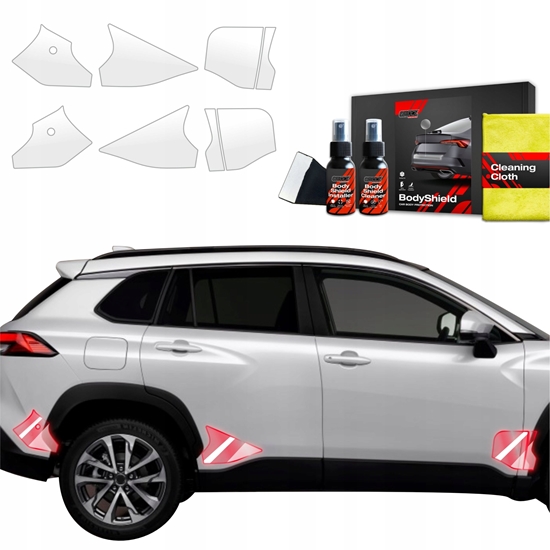Picture of GrizzGlass Folia ochronna na nadkola GrizzGlass BodyShield do Toyota Corolla Cross (2022-2025) [6w1]