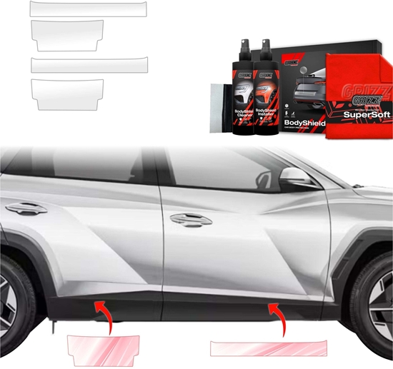 Picture of GrizzGlass Folia ochronna na progi GrizzGlass BodyShield do Hyundai Tucson Facelift (2024-2025) [4w1]