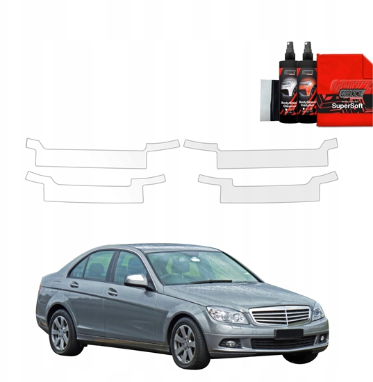 Picture of GrizzGlass Folia ochronna na progi GrizzGlass BodyShield do Mercedes Benz C Klasa W204 Sedan (2007-2011) [4w1]