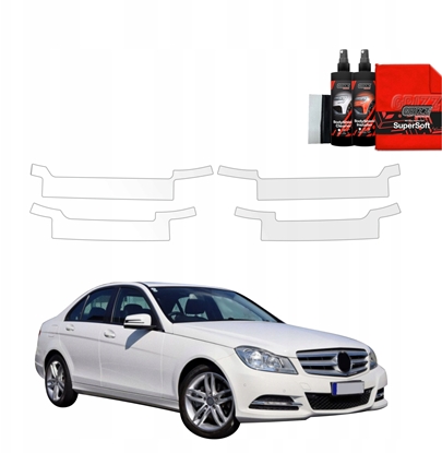 Attēls no GrizzGlass Folia ochronna na progi GrizzGlass BodyShield do Mercedes Benz C Klasa W204 Sedan Facelifting (2011-2014) [4w1]