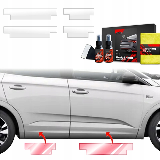 Picture of GrizzGlass Folia ochronna na progi GrizzGlass BodyShield do Opel Grandland (2021-2024) [4w1]