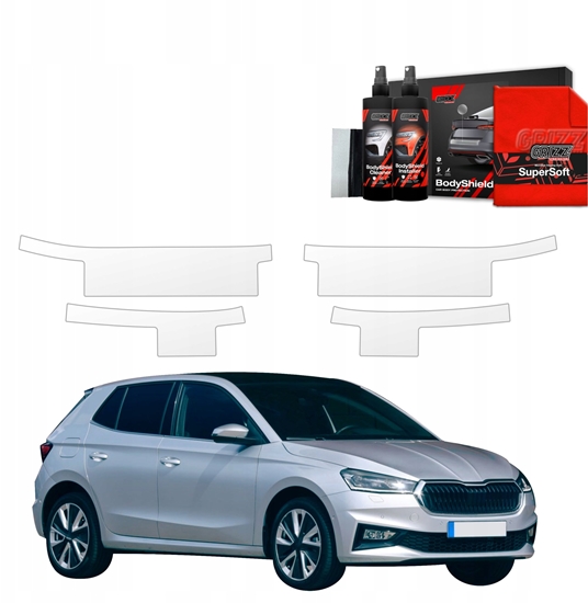 Picture of GrizzGlass Folia ochronna na progi GrizzGlass BodyShield do Skoda Fabia (2019-2025) [4w1]