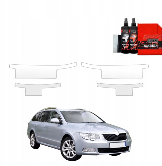 Picture of GrizzGlass Folia ochronna na progi GrizzGlass BodyShield do Skoda Superb 2 Sedan 4D (2008-2013) [4w1]