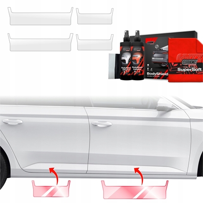 Attēls no GrizzGlass Folia ochronna na progi GrizzGlass BodyShield do Skoda Superb 3 Combi (2015-2019) [4w1]