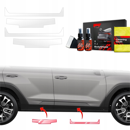 Picture of GrizzGlass Folia ochronna na progi GrizzGlass BodyShield do SsangYong Torres (2024-2025) [4w1]