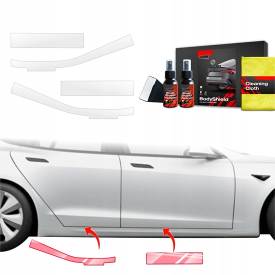 Picture of GrizzGlass Folia ochronna na progi GrizzGlass BodyShield do Tesla Model S (2023-2025) [4w1]