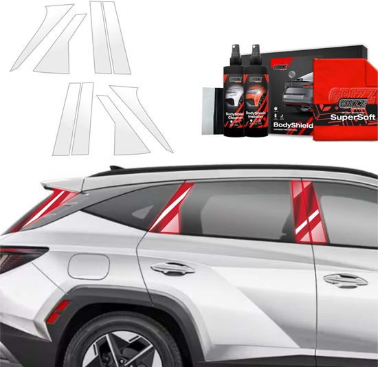 Picture of GrizzGlass Folia ochronna na supki GrizzGlass BodyShield do Hyundai Tucson Facelift (2024-2025) [8w1]