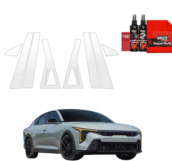 Изображение GrizzGlass Folia ochronna na supki GrizzGlass BodyShield do Kia K4 (2025-2026) [8w1]