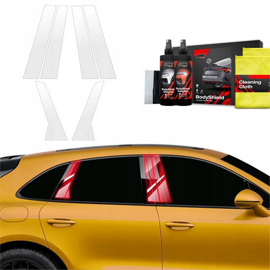 Изображение GrizzGlass Folia ochronna na supki GrizzGlass BodyShield do Porsche Macan GTS (2021-2024) [8w1]